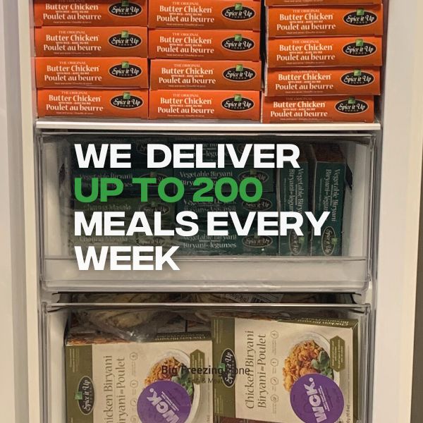We deliver up to 200 meals every week