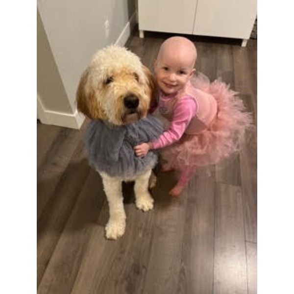 Sofia and Dog in Tutu