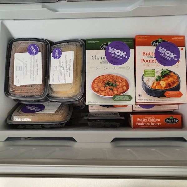 WCK meals in the freezer.